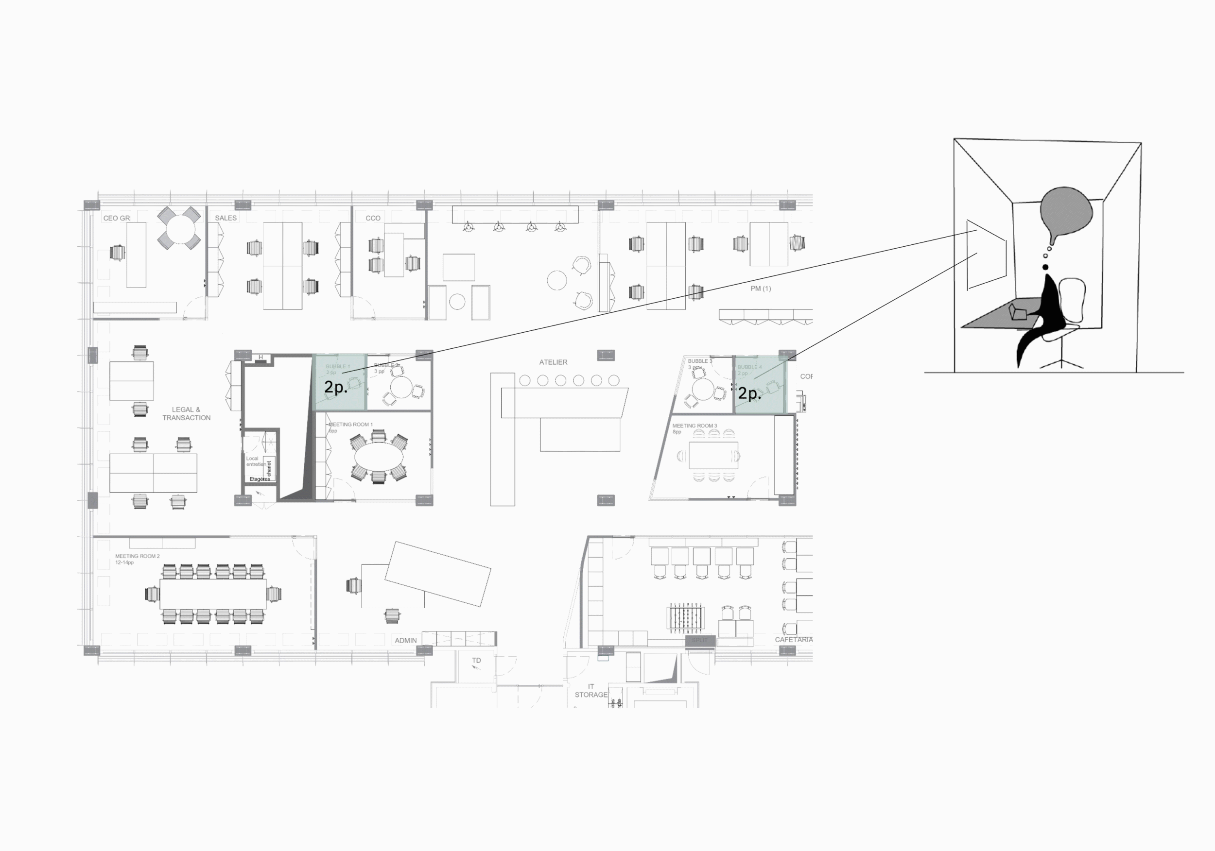 Eaglestone - Atelier avec vue - Multifunctionality of the the atelier